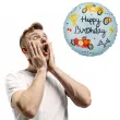 dekoracja prezent na urodziny balon foliowy samochody wyscigowe happy birthday 18 rnd