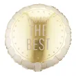 dekoracja prezent na urodziny balon foliowy you are the best kremowo zloty matowy 18 rnd