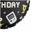 dekoracja prezent na urodziny gracza balon foliowy gaming happy birthday czarny 18 rnd