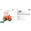 dekoracja prezent na urodziny wiejskie party stojacy balon foliowy pomaranczowy traktor farma