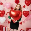 dekoracja prezent na walentynki dzien kobiet balon foliowy xl serce czerwone 24 hrt