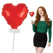 dekoracja prezent na walentynki mini balon foliowy serce na patyczku czerwony rocznica 3 hrt