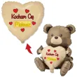 dekoracja prezent na walentynki rocznice balon foliowy personalizowany mis tulis z imieniem