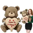 dekoracja prezent na walentynki rocznice balon foliowy personalizowany mis tulis z imieniem