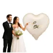 dekoracja prezent na walentynki slub rocznice wesele balon foliowy serce love kremowy 18