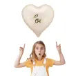 dekoracja prezent na walentynki slub rocznice wesele balon foliowy serce love kremowy 18