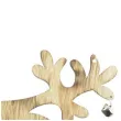 dekoracja renifer z dzwoneczkami drewno braz arpex 24 cm