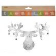 dekoracja renifer z dzwoneczkami drewno ecru arpex 24 cm