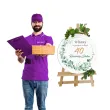 dekoracja sali na 40 rocznice slubu rubinowe gody drewniana tablica powitalna eukaliptus beauty