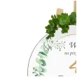 dekoracja sali na 40 rocznice slubu rubinowe gody drewniana tablica powitalna eukaliptus beauty