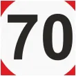dekoracja sali na 70 urodziny tablica powitalna znak zakazu liczba 70 traffic birthday