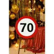 dekoracja sali na 70 urodziny tablica powitalna znak zakazu liczba 70 traffic birthday