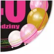 dekoracja sali na urodziny tablica powitalna liczba 40 baloniki czarno rozowa