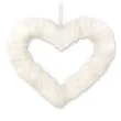dekoracja serce z tasiemka dekoracjepolska biale