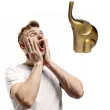 dekoracja slon benji metalowy zloty kemis 26 cm