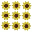dekoracja sloneczniki materialowe zolte titanum 5 5 cm 9 szt