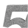 dekoracja stojaca brokatowa liczba 50 srebrna santex 10 cm