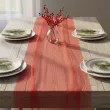 dekoracja stolu na boze narodzenie swieta wesele tiul gladki czerwony 0 3 x 9 m