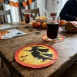 dekoracja stolu na halloween andrzejki podkladki pod szklanki kufle czarownica kartonowe 13 cm x8