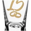 dekoracja stolu na rocznice slubu oszukany kieliszek do wodki liczba 15 krysztalowe gody 25 ml
