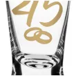 dekoracja stolu na rocznice slubu oszukany kieliszek do wodki liczba 45 szafirowe gody 25 ml