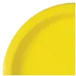 dekoracja stolu na urodziny talerzyki papierowe okragle neon jednorazowe zolte 18 cm 8 szt
