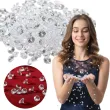 dekoracja stolu na wesele komunie diamentowe krysztalki konfetti bezbarwne 12mm 1op