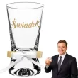 dekoracja stolu na wesele tradycyjne slubne kieliszki do wodki swiadek z kokardka 25 ml