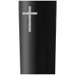 dekoracja swieca led brokatowy krzyz czarno srebrny 17x5 cm