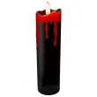 dekoracja swieca led splywajaca krew czarno czerwony 17x5 cm