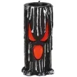 dekoracja swieca o demonicznej twarzy guirca 15x7 cm