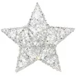 dekoracja swiecaca cekinowa gwiazda srebrna guirca