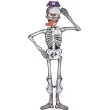 dekoracja szalony szkielet bialy carnival toys 150 cm