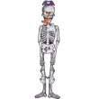 dekoracja szalony szkielet bialy carnival toys 150 cm