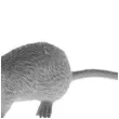 dekoracja szczur z ogonem szary 5 cm