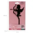 dekoracja topper amor z lukiem czarny dekora 10 cm