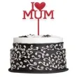 dekoracja topper na dzien matki i love mum czerwony dekora 12 cm