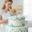 dekoracja tortu na chrzest swiety personalizowany topper na tort imie zloty lustrzany