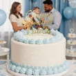 dekoracja tortu na chrzest swiety personalizowany topper na tort imie zloty lustrzany