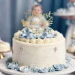 dekoracja tortu na chrzest swiety personalizowany topper na tort imie zloty lustrzany