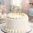 dekoracja tortu na komunie swieta personalizowany topper na tort imie zloty lustrzany