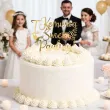 dekoracja tortu na komunie swieta personalizowany topper na tort imie zloty lustrzany