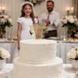 dekoracja tortu na komunie swieta personalizowany topper na tort imie zloty lustrzany