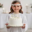 dekoracja tortu na komunie swieta personalizowany topper na tort imie zloty lustrzany