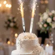 dekoracja tortu na wesele slub fontanna tortowa raca zona gold wedding 18 cm