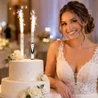 dekoracja tortu na wesele slub fontanna tortowa raca zona gold wedding 18 cm