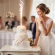 dekoracja tortu na wesele slub fontanna tortowa raca zona gold wedding 18 cm