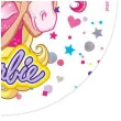 dekoracja tortu oplatek bc barbie i jednorozec 20 cm dekora