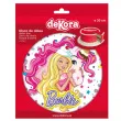 dekoracja tortu oplatek bc barbie i jednorozec 20 cm dekora