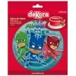 dekoracja tortu oplatek elastyczny bezglutenowy pj masks 20 cm dekora